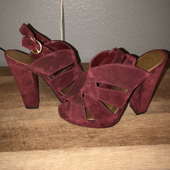 Burgundy/Purpliah-Maroon Jessica Simpson heels * - Picture 3 of 7